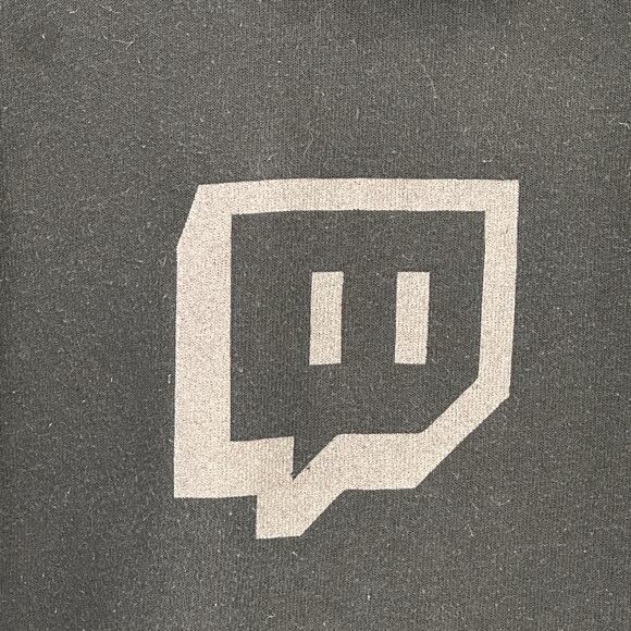 Twitch Partner Full Zip Front Back Print Hoodie Jacket Mens Size Medium Black - Picture 6 of 8